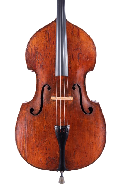 Double bass, front detail